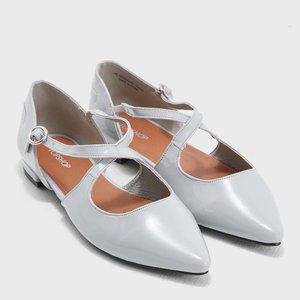 TOPSHOP Grey ANASTASIA Ballet Pumps